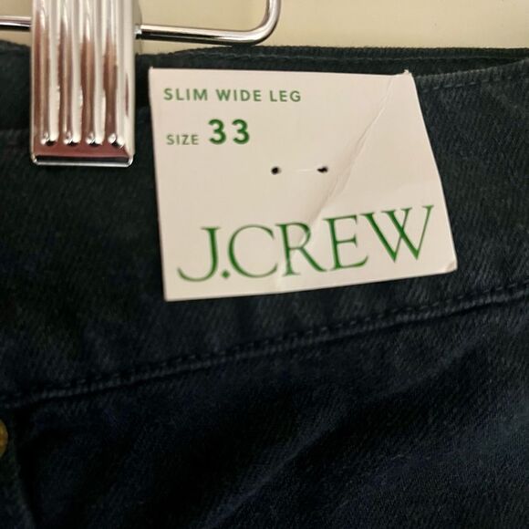 NWT black Slim Wide Leg Black Jeans size 33 - Picture 3 of 3